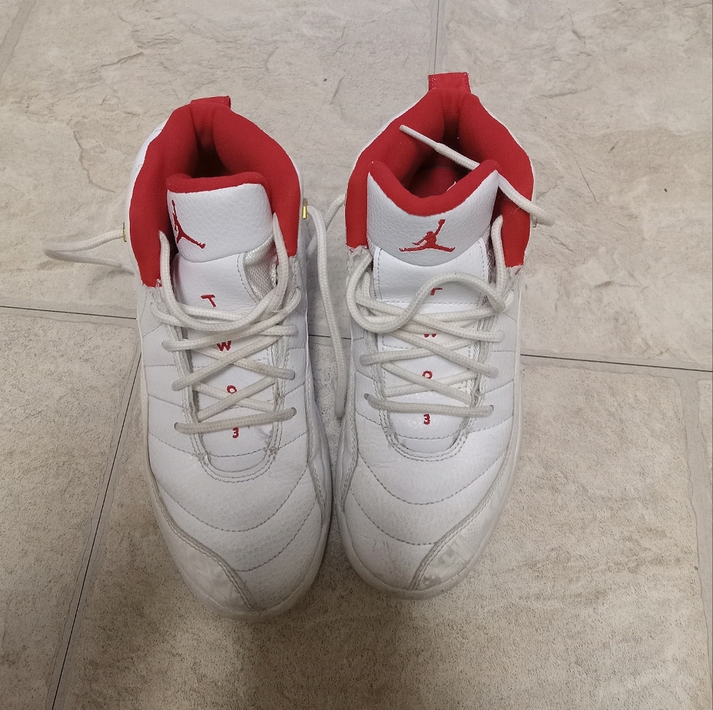 Retro Nike Air Jordan's White and Red Youth Size 3Y